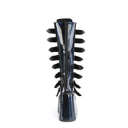 Demonia SWING-815 Knee High Boot (Black Holographic Patent)