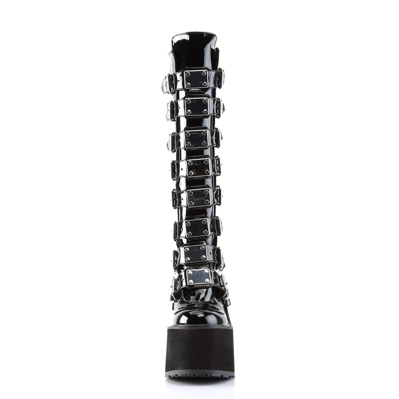 Demonia SWING-815 Knee High Boot (Black Patent)