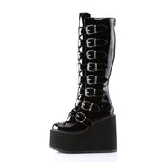 Demonia SWING-815 Knee High Boot (Black Patent)
