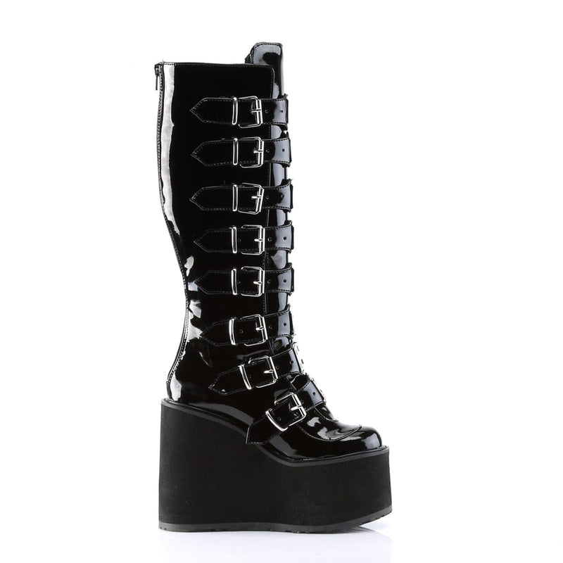 Demonia SWING-815 Knee High Boot (Black Patent)