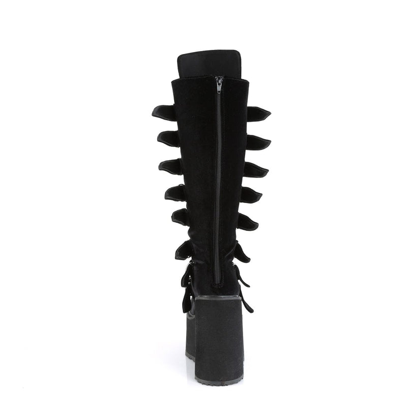 Demonia SWING-815 Knee High Boot (Black Velvet)