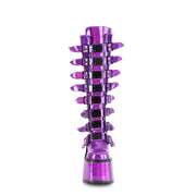 Demonia SWING-815 Knee High Boot (Purple Holographic Patent)