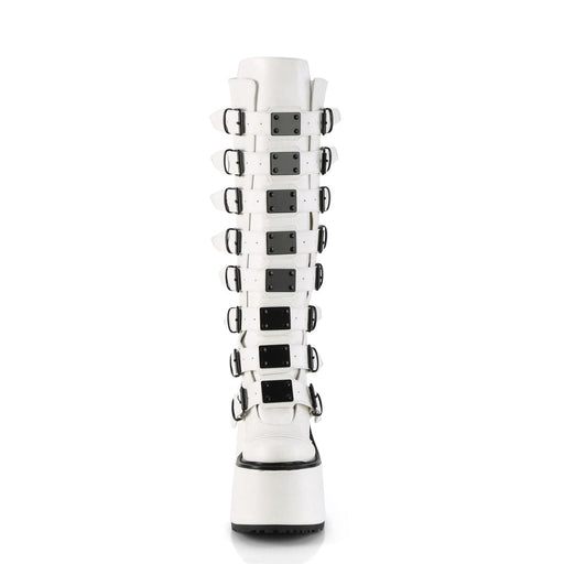 Demonia SWING-815 Knee High Boot (White Vegan Leather)
