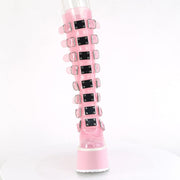 Demonia SWING-815C Knee High Boot (Baby Pink TPU)