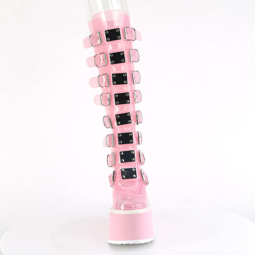 Demonia SWING-815C Knee High Boot (Baby Pink TPU)