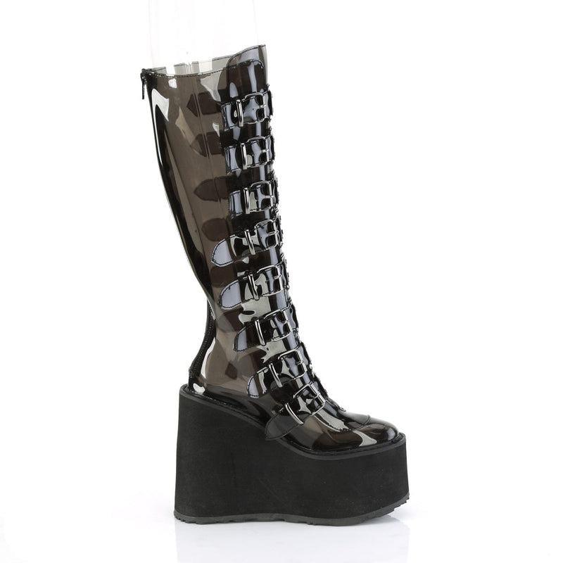 Demonia SWING-815C Knee High Boot (Smoke TPU)