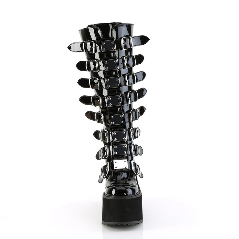 Demonia SWING-815WC Knee High Boot (Black Patent)