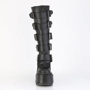 Demonia TRANSFORMER-800 Knee High Boot (Black Vegan Leather)