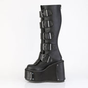 Demonia TRANSFORMER-800 Knee High Boot (Black Vegan Leather)