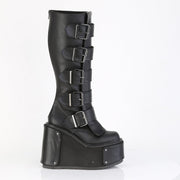 Demonia TRANSFORMER-800 Knee High Boot (Black Vegan Leather)