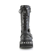 Demonia TRASHVILLE-250 Mid-Calf Boot (Black Vegan Leather)