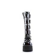 Demonia TRASHVILLE-518 Knee High Boot (Black Patent)