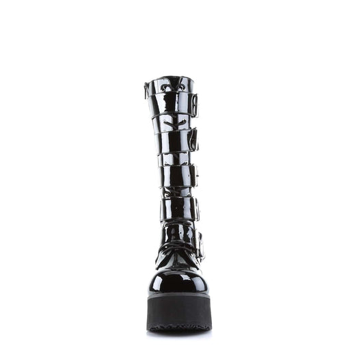 Demonia TRASHVILLE-518 Knee High Boot (Black Patent)