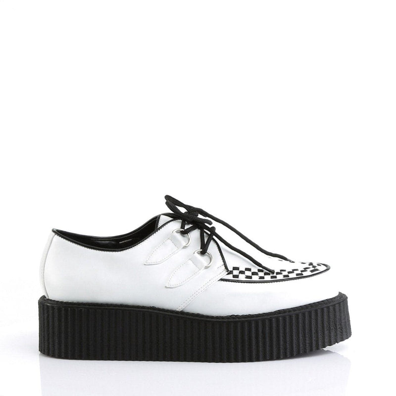 Demonia V-CREEPER-502 Sneaker (White Vegan Leather)