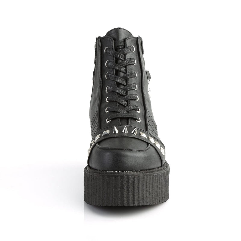 Demonia V-CREEPER-565 Ankle Boot (Black Vegan Leather)