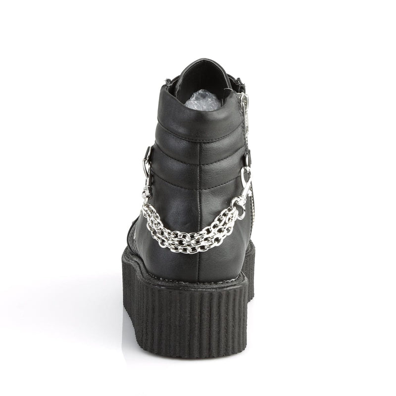 Demonia V-CREEPER-565 Ankle Boot (Black Vegan Leather)