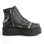 Demonia V-CREEPER-565 Ankle Boot (Black Vegan Leather)