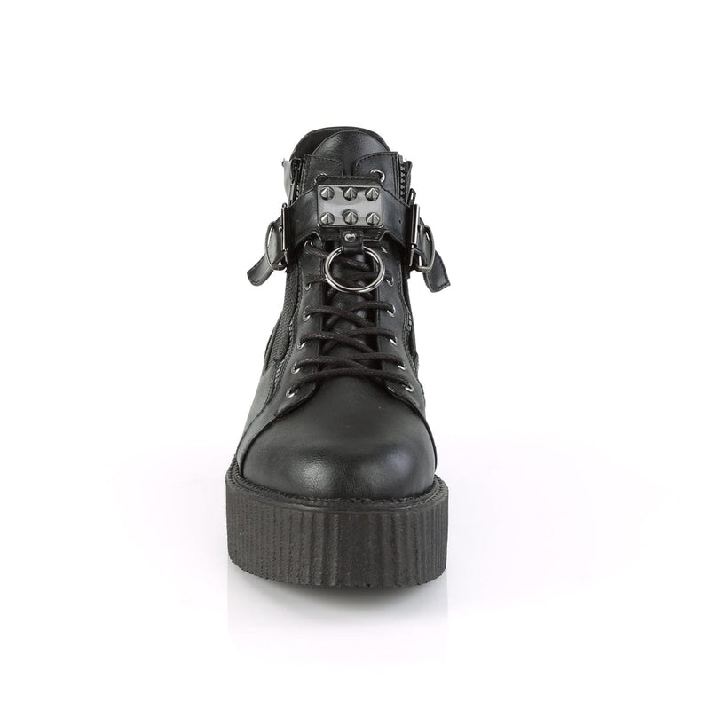 Demonia V-CREEPER-566 Ankle Boot (Black Vegan Leather)