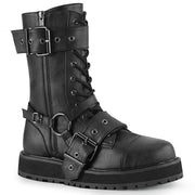 Demonia VALOR-220 Mid-Calf Boot (Black Vegan Leather)