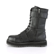 Demonia VALOR-220 Mid-Calf Boot (Black Vegan Leather)