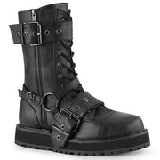 Demonia VALOR-220 Mid-Calf Boot (Black Vegan Leather)