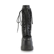 Demonia VOID-118 Mid-Calf Boot (Black Vegan Leather-Patent)