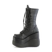 Demonia VOID-118 Mid-Calf Boot (Black Vegan Leather-Patent)