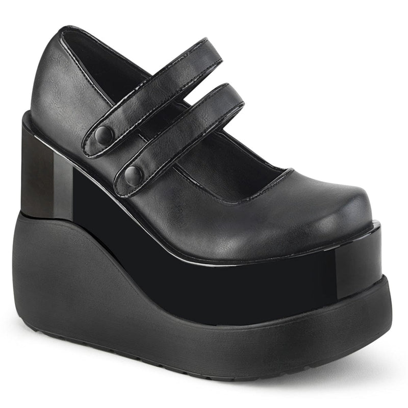 Demonia VOID-37 Mary Jane (Black Vegan Leather-Patent)