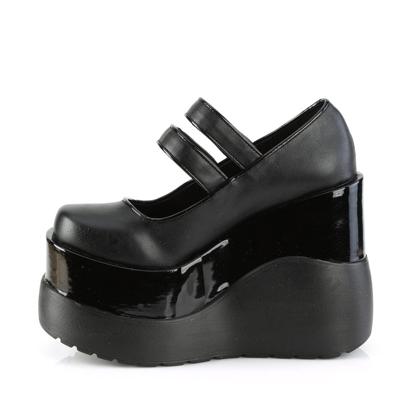 Demonia VOID-37 Mary Jane (Black Vegan Leather-Patent)