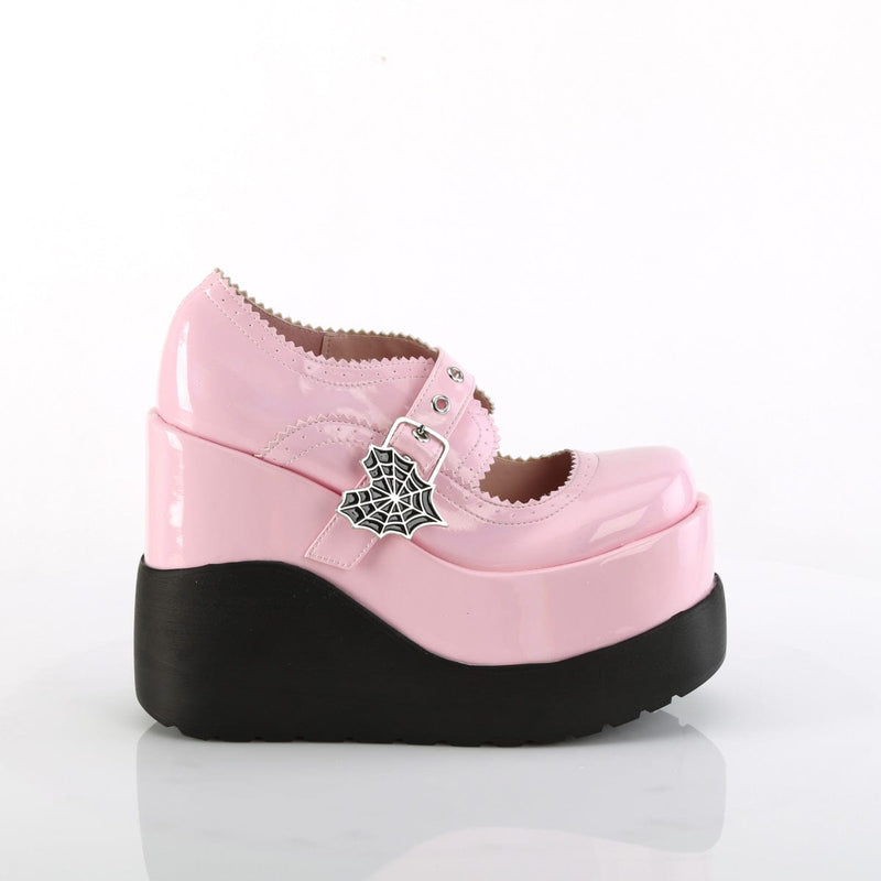 Demonia VOID-38 Mary Jane (Baby Pink Holo Patent)