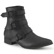 Demonia WARLOCK-50-C Ankle Boot (Black Vegan Leather)