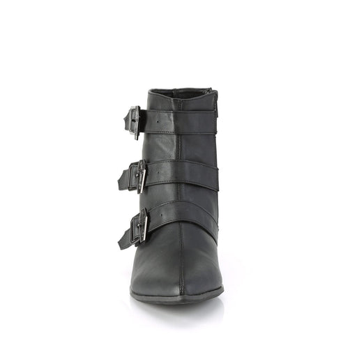 Demonia WARLOCK-50-C Ankle Boot (Black Vegan Leather)