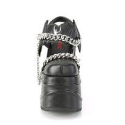 Demonia WAVE-20 Sandal (Black Vegan Leather)