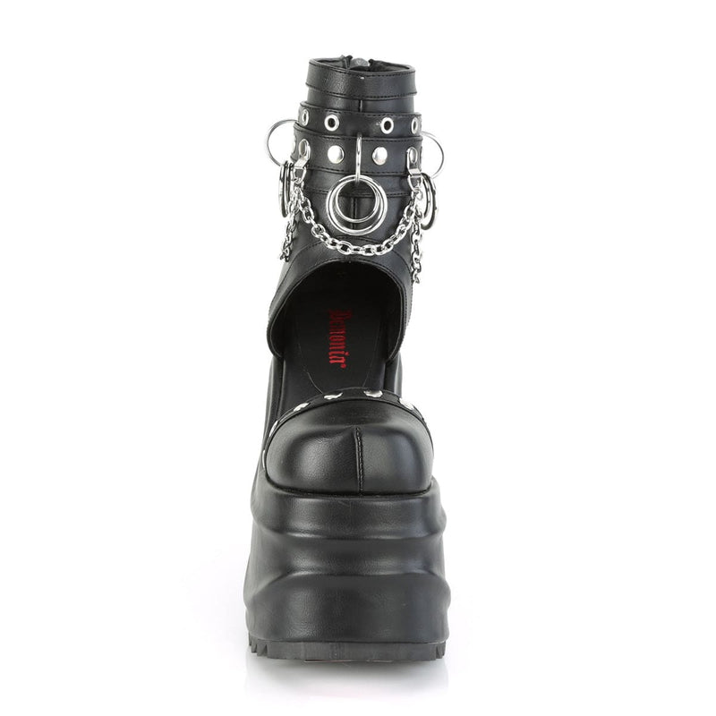 Demonia WAVE-22 Sandal (Black Vegan Leather)