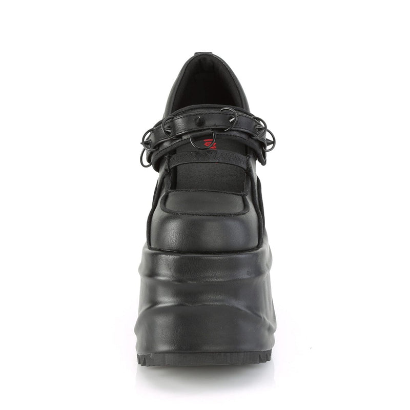 Demonia WAVE-48 Mary Jane (Black Vegan Leather)