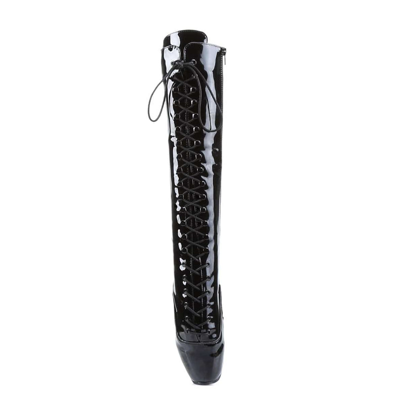 Devious BALLET-2020 Knee High Boot (Black Patent)