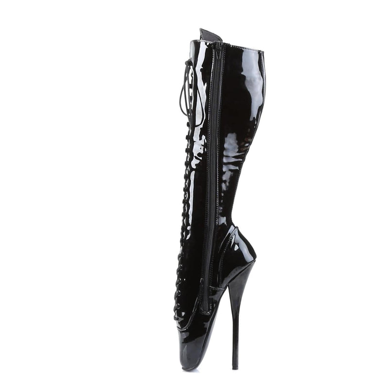Devious BALLET-2020 Knee High Boot (Black Patent)