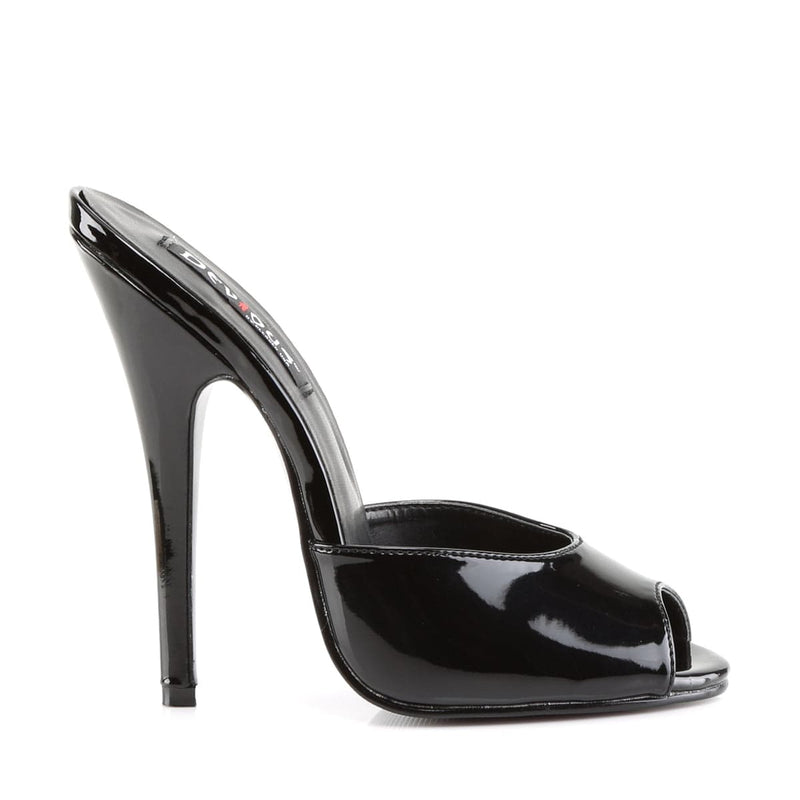 Devious DOMINA-101 Sandal (Black Patent)