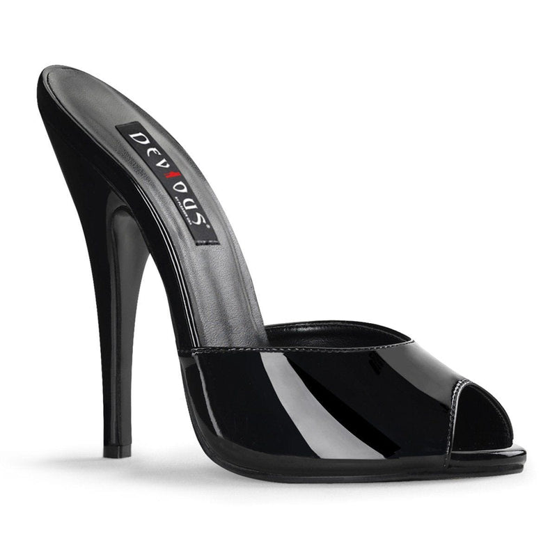 Devious DOMINA-101 Sandal (Black Patent)