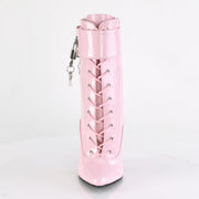 Devious DOMINA-1023 Ankle Boot (Baby Pink Patent)
