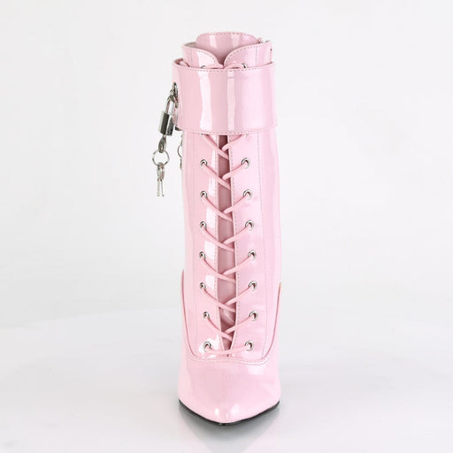Devious DOMINA-1023 Ankle Boot (Baby Pink Patent)