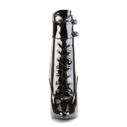 Devious DOMINA-1023 Ankle Boot (Black Patent)