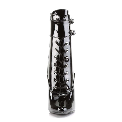 Devious DOMINA-1023 Ankle Boot (Black Patent)