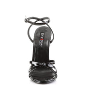 Devious DOMINA-108 Sandal (Black Patent)