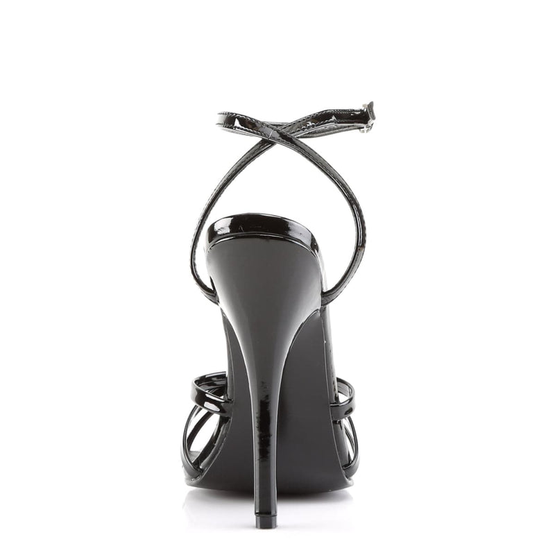 Devious DOMINA-108 Sandal (Black Patent)