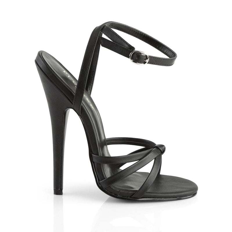 Devious DOMINA-108 Sandal (Black Pu)