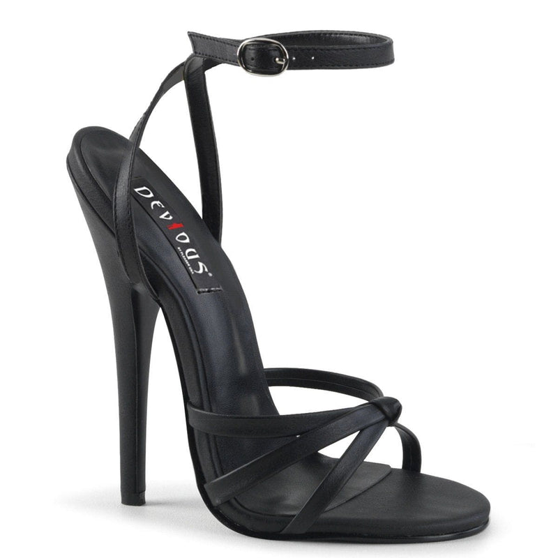 Devious DOMINA-108 Sandal (Black Pu)