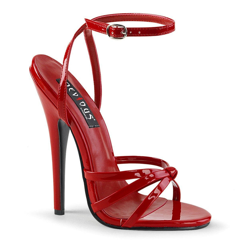 Devious DOMINA-108 Sandal (Red Patent)