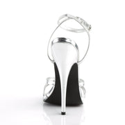 Devious DOMINA-108 Sandal (Silver Metallic Pu)