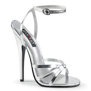 Devious DOMINA-108 Sandal (Silver Metallic Pu)